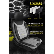 Kurra Store Daihatsu Applause Uyumlu Tam Set Gri Oto Koltuk Kılıfı 5 Koltuk Ön Arka Tam Set Terletmez