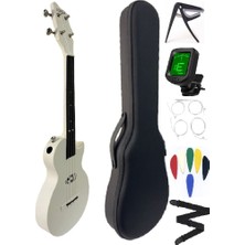 Bade Müzik Carbon Fiber Ukulele Tam Profesyonel Ful Set Beyaz