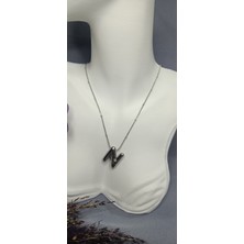 Lilly And Molly Jewelry N Harfi Balon Çelik Kolye