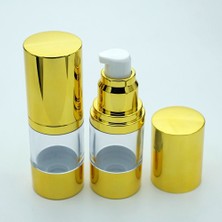 Ferden Ferda 15 Adet Boş Akrilik Airless Krem Şişe, 15 Ml, Silindir, Havasız Pompa Model, Şeffaf