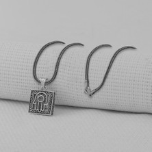 Takıhan Cevşeni Kebir Dualı Fatıma Eli Tasarımlı 925 Ayar Gümüş Kolye