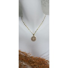 Lilly And Molly Jewelry D Harfi Zirkon Taşlı Çelik Kolye