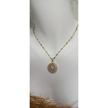 Lilly And Molly Jewelry M Harfi Zirkon Taşlı Çelik Kolye