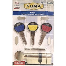 Yuma Kilit Yuma Plastik Kafalı Bilyalı Mandallı Barel 6 Pim ( 68 mm )