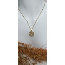 Lilly And Molly Jewelry F Harfi Zirkon Taşlı Çelik Kolye