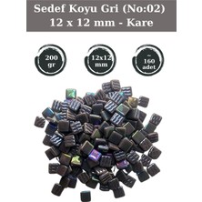 Zen Mozaik Sanatsal Mozaik Çalışmalarınız Için 12X 12 mm Kare - Sedefli  Cam Mozaik Taşı (200 Gr)