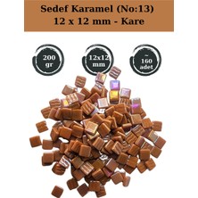 Zen Mozaik Sanatsal Mozaik Çalışmalarınız Için 12X 12 mm Kare - Sedefli  Cam Mozaik Taşı (200 Gr)