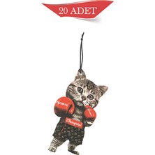 Bymeyla Sevimli Boksör Kedi Tasarımlı 20'li Oto Kokusu ve Oto Aksesuarı