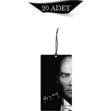 Bymeyla Mavi Gözlü Kemal Atatürk Tasarımlı 20'li Oto Kokusu ve Oto Aksesuarı