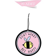 Bymeyla Don't Worry Bee Happy Tasarımlı 20'li Oto Kokusu ve Oto Aksesuarı
