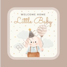 Birim Etiket Isme Özel Hoşgeldin Bebek Etiketi Sticker 5,5x5,5 cm 70 Adet