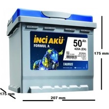 İnci Formul A Taurus 12 V 50 Ah 420 A (En) Akü