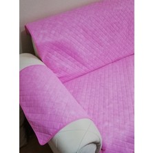 Sprenda Pembe Çift Taraflı Leke Tutmaz Su Geçirmez 2 Kişilik Koltuk Örtüsü