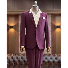 Terzi Adem Altun İtalyan stil slim fit  erkek ceket pantolon takım elbise morj T12921