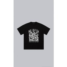 Oversize Neaven Baskılı Unisex T-Shirt