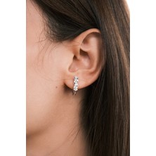 Asil 14 Ayar Taşlı Kalemli Yaprak Model Altın KÜPE BLK713