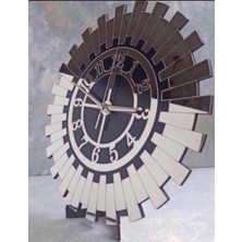 Dekoratif Modern Duvar Saati Gümüş Ayna 40 cm