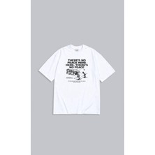 Oversize No Peace Baskılı Unisex T-Shirt