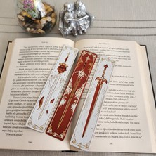 3 Lü Velaris Kılıç Püsküllü Kabartmalı Kitap Ayracı Seti 3D 3 Boyutlu Altındal Home