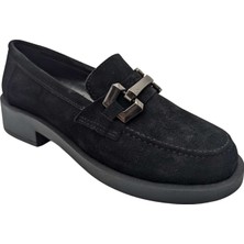 Çiğdem Kundura Essece ES727 Süet Deri Kadın Loafer Ayakkabı Essece ES727 Siyah 40
