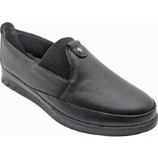 Çiğdem Kundura Elegance En Vogue Siyah Deri Günlük Ayakkabı Siyah 38