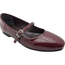 Çiğdem Kundura Flinttide Rugan Kadın Babet Flinttide Bordo 37