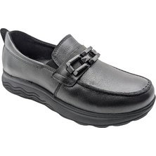 Çiğdem Kundura Velaredge Deri Kadın Ortopedik Ayakkabı Velaredge Siyah 39