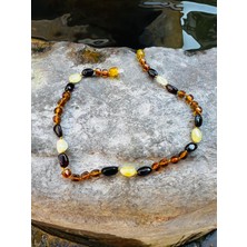 Gümüştel El Sanatları Sertifikalı Kehribar Bebek Diş Kolyesi Aaa Kalite