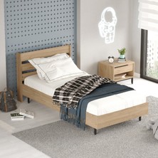L'occi Concept Leena Tek Kişilik Karyola Metal Ayaklı 100*200 cm Sepet LA13-S