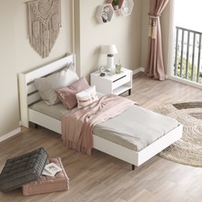 L'occi Concept Leena Tek Kişilik Karyola Metal Ayaklı 100*200 cm Beyaz LA13-W