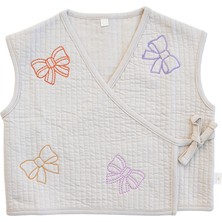 Fiyonk Nakışlı Yelek - Bej