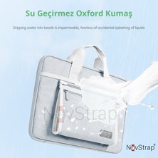 Novstrap Apple Macbook Air M2 M3 13.6 Inç A2681 A3113 ile Uyumlu Oxford Kumaş Çanta Kılıf Sleeve