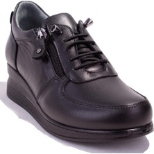 Dagoster DZA07-939404BB Siyah Ortopedik Günlük Kadın Deri Ayakkabı