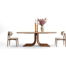 Cadde Yıldız Messina Yemek Masası Takımı - Ceviz