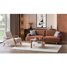 Linz Koltuk Takımı - Turuncu - Krem