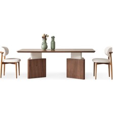 Cadde Yıldız Farist Yemek Masası Takımı - Ekru