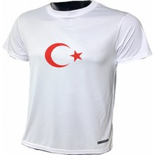 Beyaz Türk Bayraklı Tişörtü & Milli Takım Tişörtü