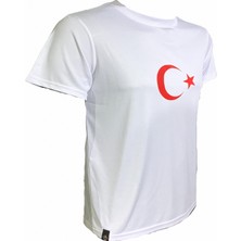 Beyaz Türk Bayraklı Tişörtü & Milli Takım Tişörtü