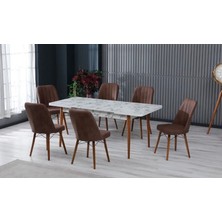 Yonga concept Açılabilir Mutfak Masası Takımı (6 sandalyeli)