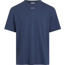 Calvin Klein Bisiklet Yaka Lacivert Erkek T-Shirt K10K112487PPK