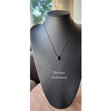 Chellomood Obsidyen Doğal Taş Kolye (Kristal Reiki Uyumlamalı)