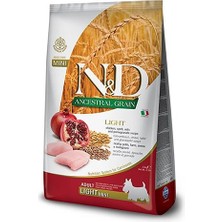 N&d Düşük Tahıllı Light Tavuk ve Narlı Küçük Irk Diyet Köpek Maması 2.5 kg