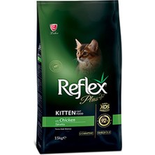 Reflex Plus Tavuklu Yavru Kedi Maması Süper Premium 15 kg Az Tahıllı Besleyici İçerik