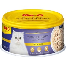 Meo Delite Tahılsız Soslu Ton Balıklı Yetişkin Konserve Kedi Maması 80 gr