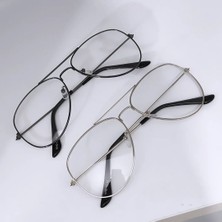 Ayel Glasses Damla Şeffaf Cam Gözlük  Siyah Ççerçeveli