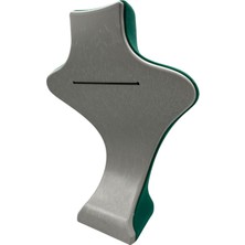 Megass Dekor Yerli Üretim Londra Model Süet Kumaş Yeşil Renk 28/ 22  cm Kolye Sergileme Mankeni
