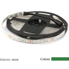 ATEK LED Şerit LED 5 Metre Yeşil 50*50 LED 12 Volt Adaptör Girişli