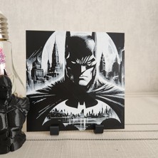 Altındal Home Batman'ın Gece Manzarası Kabartmalı 3D Renkli Tablo + Stand  Dekor Dekorasyon