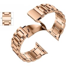 Lopard Apple Watch 46MM 10 Serisi Band-04 Metal Sağlam Kordon