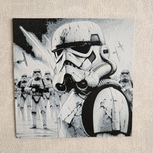 Altındal Home Galaktik Imparatorluk'un Gücü: Stormtrooper Topluluğu Tablosu Kabartmalı 3D Renkli Tablo + Stand  Dekor Dekorasyon